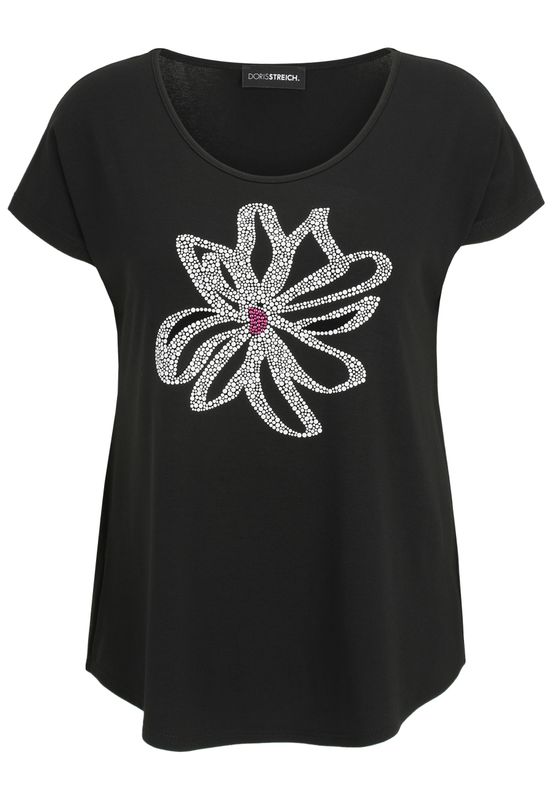 Doris Streich T-Shirt 1/2 Arm Zwart 575270