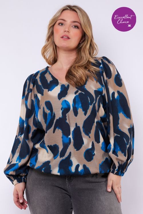 Exxcellent Aria top Moon Rock/Dark Sapphire 26VQE03