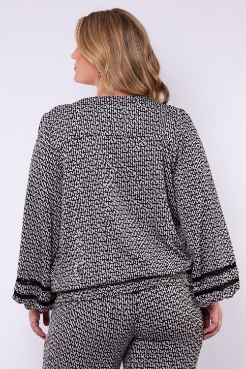 Exxcellent Samara top Black/Offwhite 26VZE13