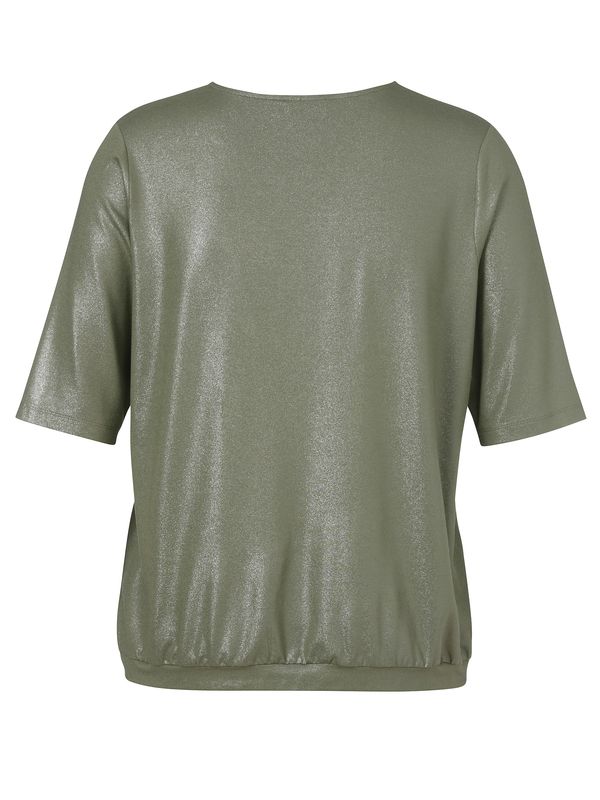 Via Appia Due T-shirt v-hals Olijfgroen 2611487