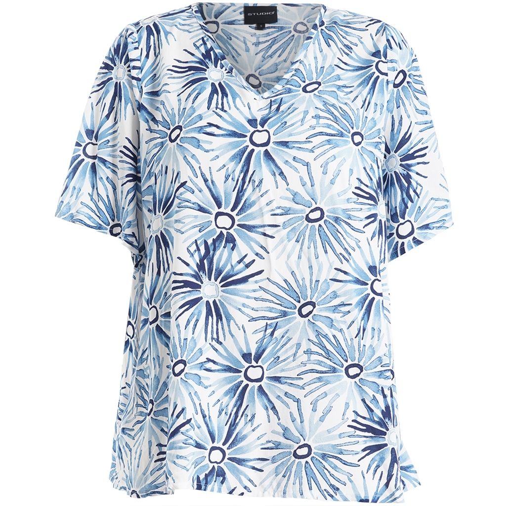 Studio Lone Blouse Wit Blauw S262836