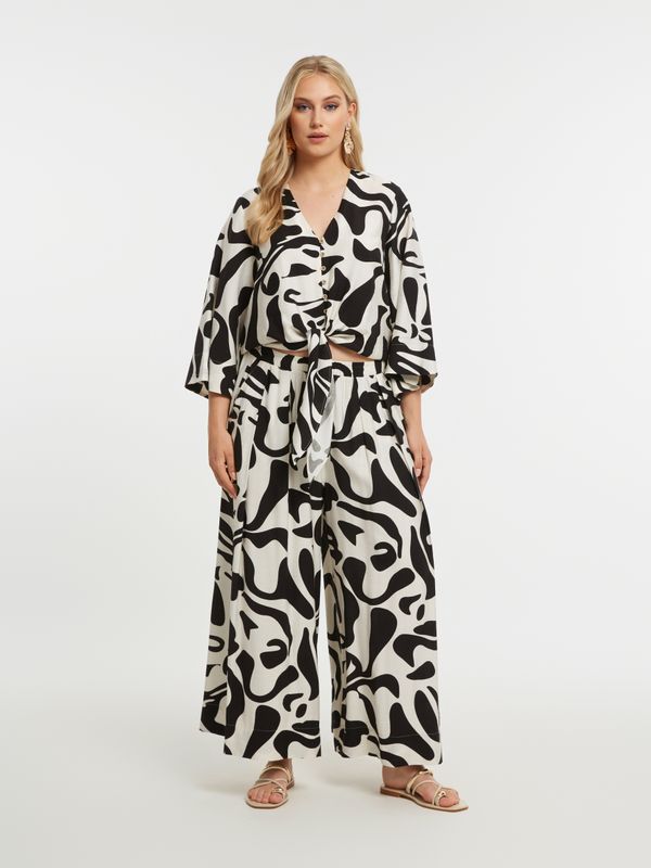 Mat blouse Zwart 8501.3044