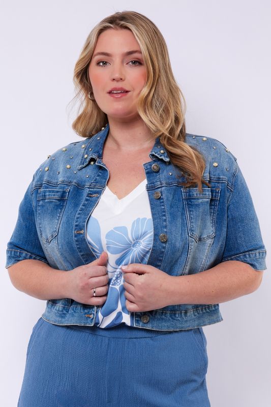 Exxcellent Jeans Jacket Isodora Dusty Blue 26ZNE04