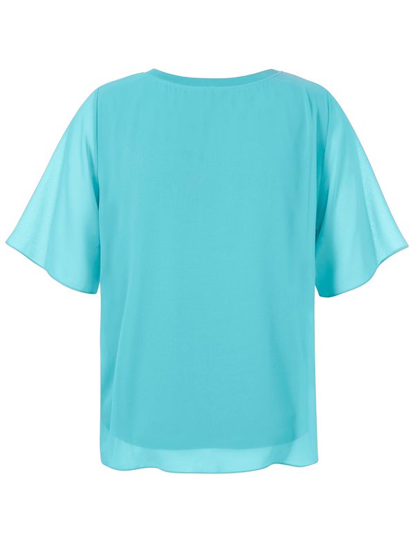 Via Appia Due Blouse ronde hals Aqua 2622720