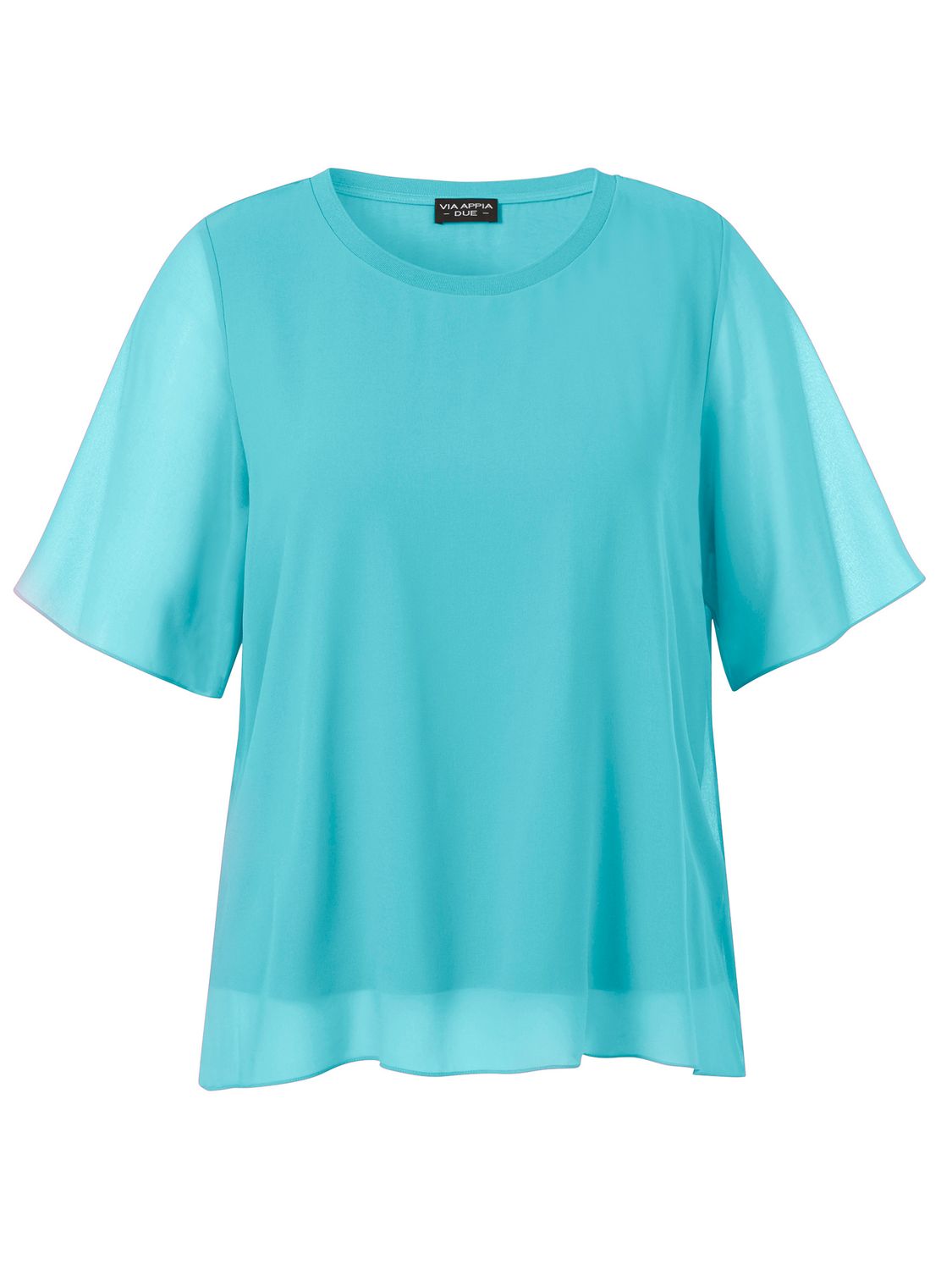 Via Appia Due Blouse ronde hals Aqua 2622720