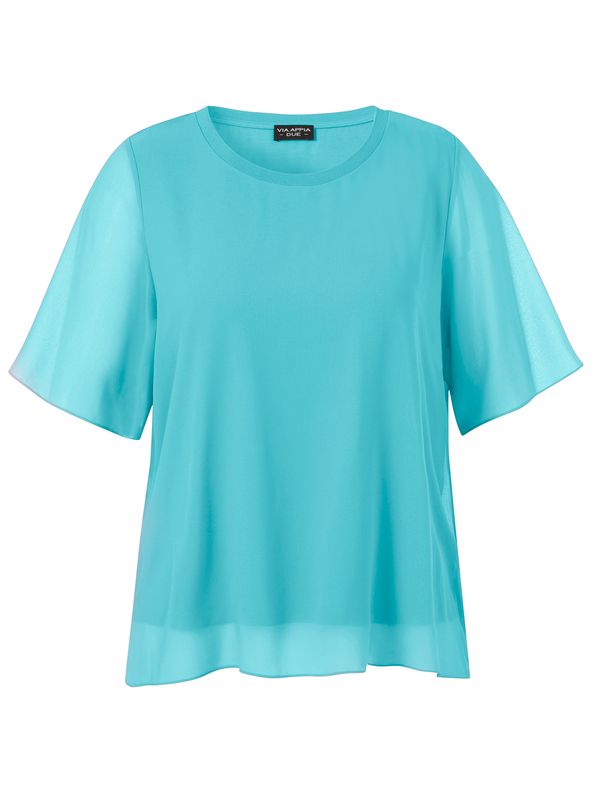 Via Appia Due Blouse ronde hals Aqua 2622720