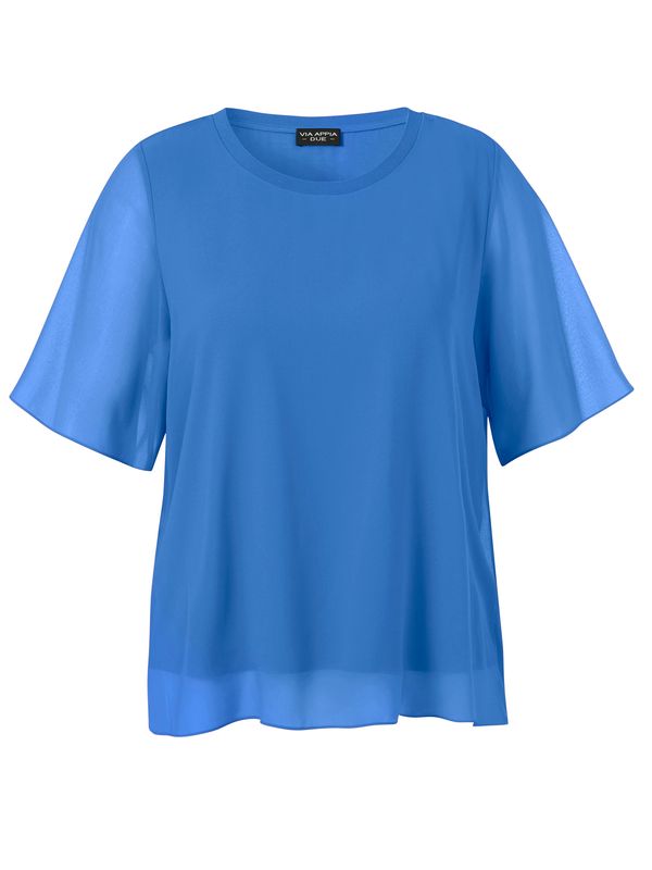 Via Appia Due Blouse ronde hals Sky Blauw 2622720