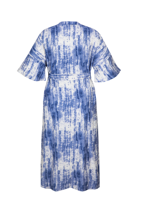 Exxcellent Seren Jurk Off White / Dusty Blue 26ZFE06