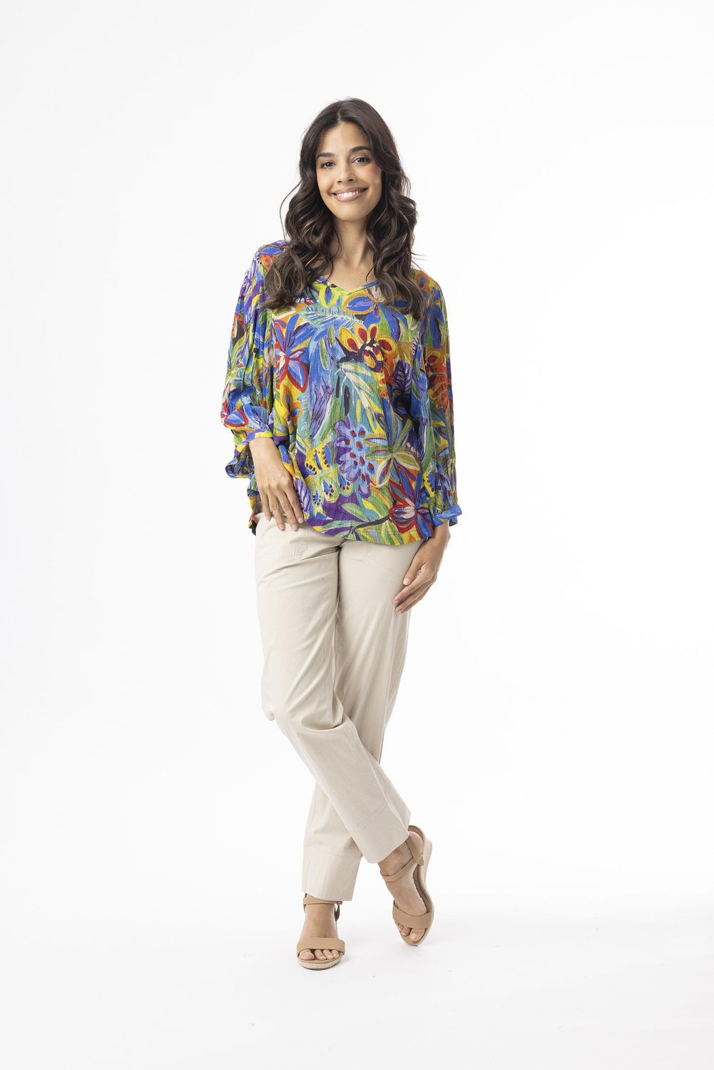Orientique Zapallar Top V Print 82219