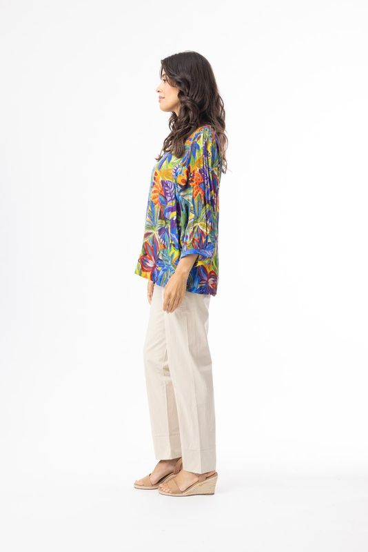Orientique Zapallar Top V Print 82219