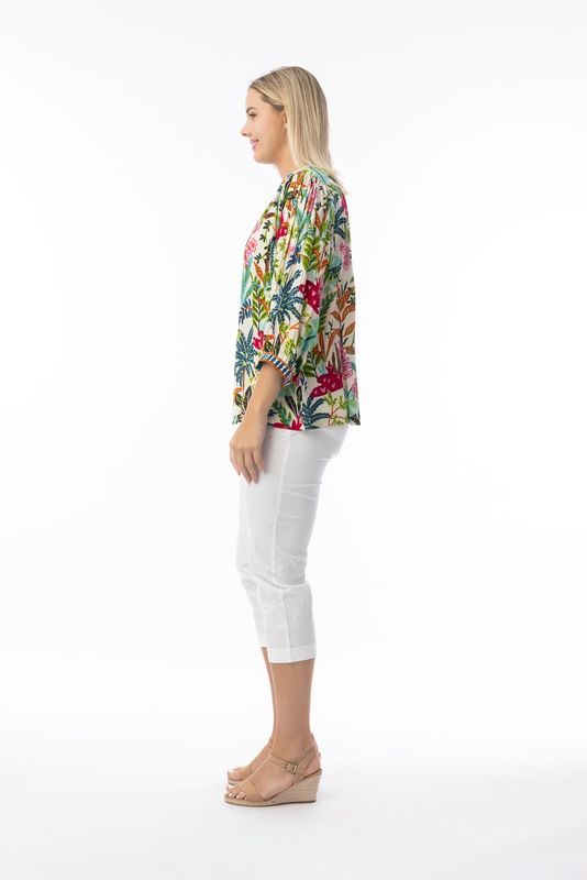 Orientique Ovahe Top V Print 32436