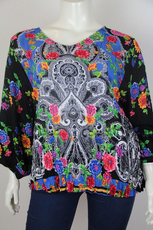 Orientique Boho Topa Shape 4 Paisley Panel Black 82229 Orientique Boho Topa Shape 4 Paisley Panel Black 82229