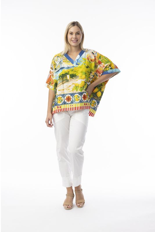 Orientique Amalfi Top V Oversize Print 32444 Orientique Amalfi Top V Oversize Print 32444
