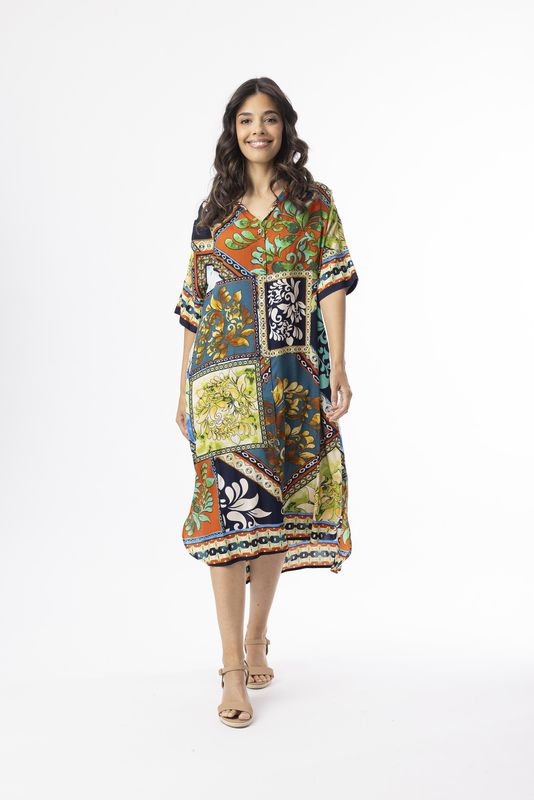 Orientique Cabo Fria Jurk Shirt Print 40206