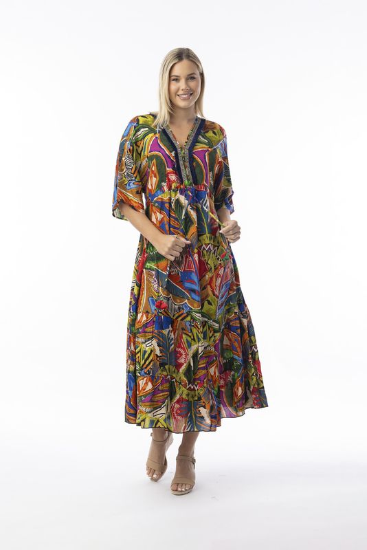 Orientique Torgua Jurk Maxi Print 91256