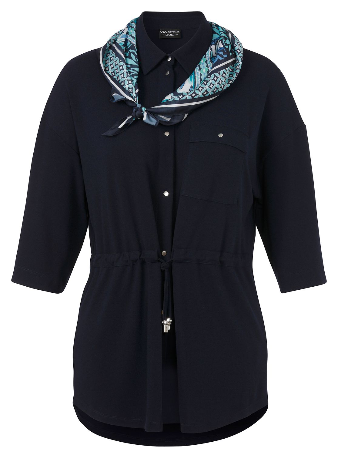 Via Appia Due Blouse met kraag Marine 2612727