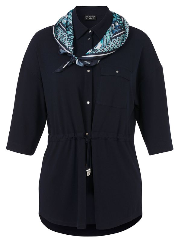 Via Appia Due Blouse met kraag Marine 2612727