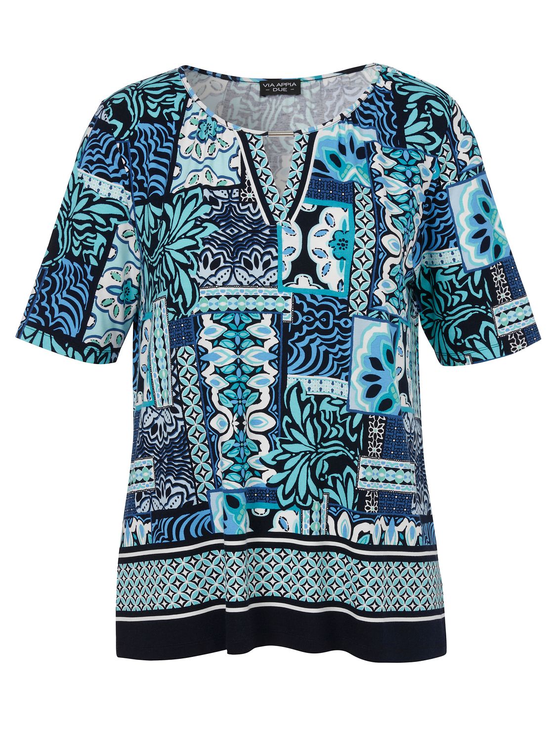 Via Appia Due T-shirt ronde hals Marine 2612724