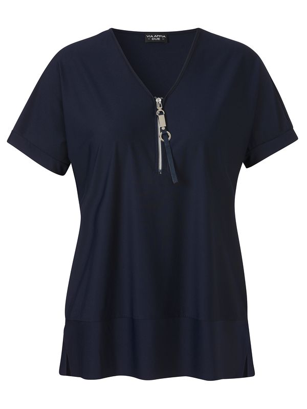 Via Appia Due T-shirt V-hals Marine 2612775