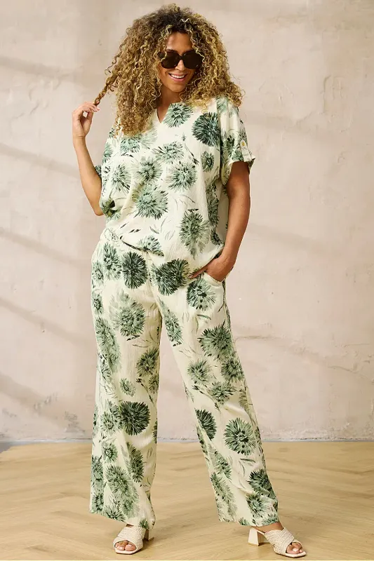 zhenzi Zh-Frida 1310 Broek Cactus green 201310