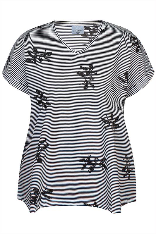 zhenzi Zh-Alberta 1254 T-Shirt Black 201254