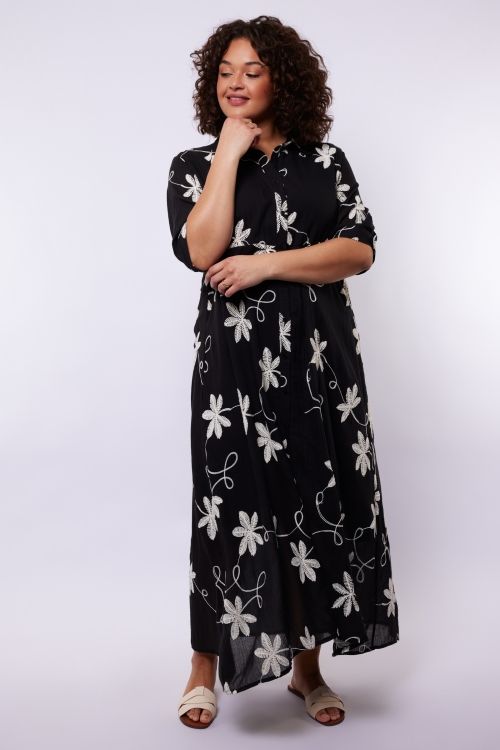 Exxcellent Lilith dress Black/Ecru 26ZEE01