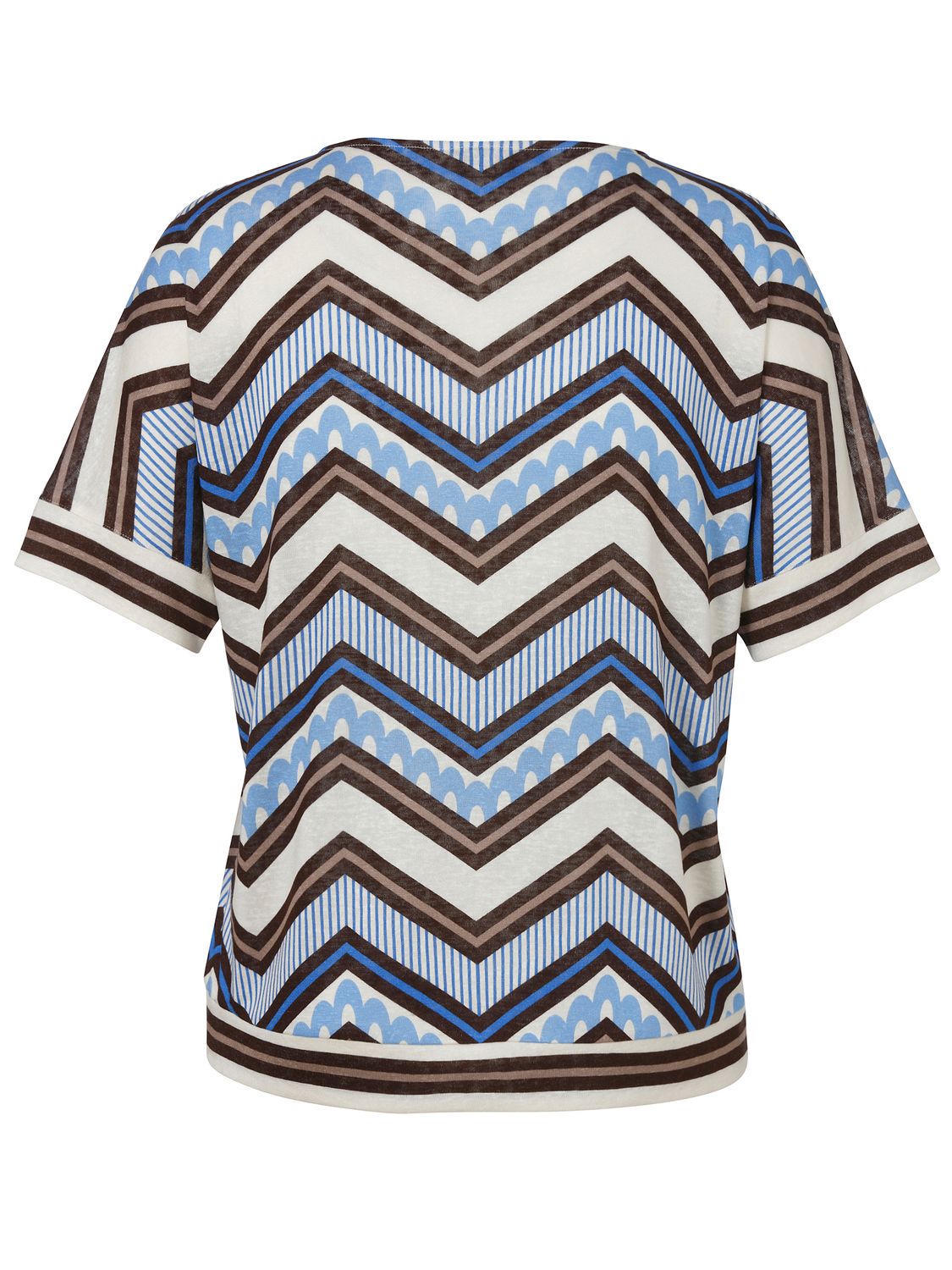 Via Appia Due T-shirt ronde hals Taupe Melange 2612477