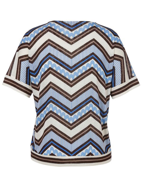 Via Appia Due T-shirt ronde hals Taupe Melange 2612477