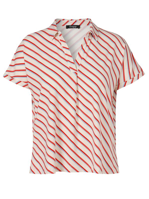 Frapp Blouse met kraag Boter Multicolor 2652719 Frapp Blouse met kraag Boter Multicolor 2652719