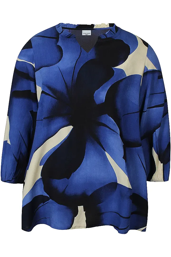 zhenzi ZH-Kelis 1453 Blouse Kobalt Blauw 201453