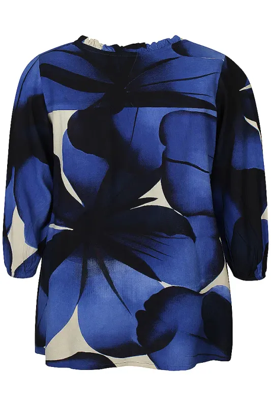 zhenzi ZH-Kelis 1453 Blouse Kobalt Blauw 201453
