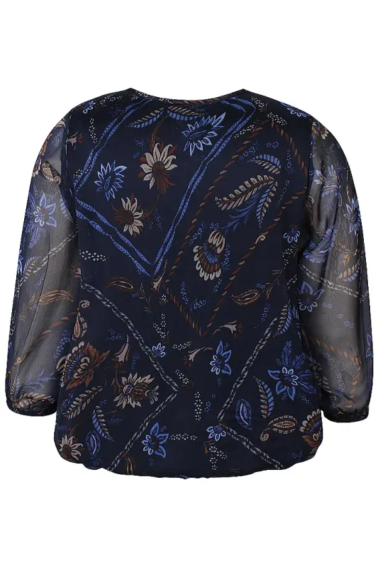 zhenzi ZH-Keara 1446 Blouse Navy 201446