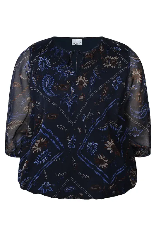 zhenzi ZH-Keara 1446 Blouse Navy 201446