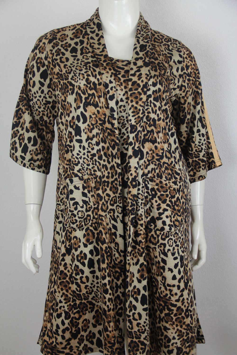 Only-M vest LKM met splitten Roma Animal Camel-Nero 235.15DG