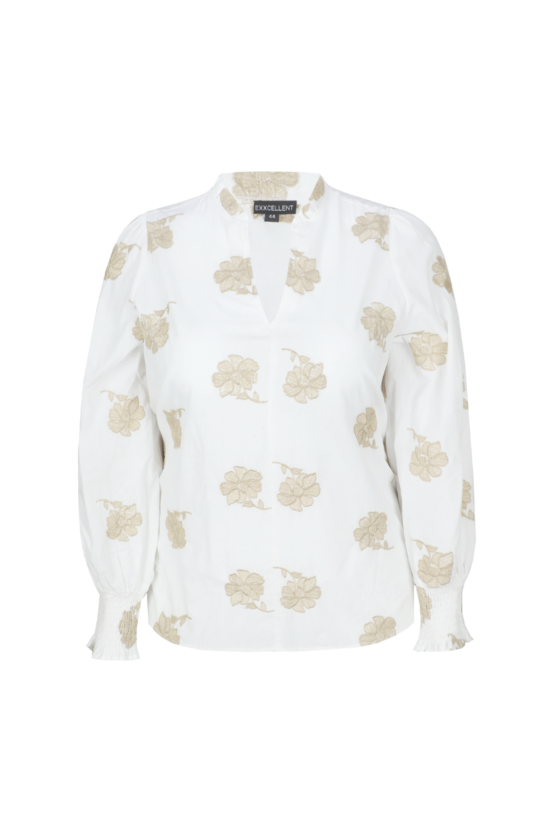 Exxcellent Mabel top Offwhite/Light Camel 26NQE19