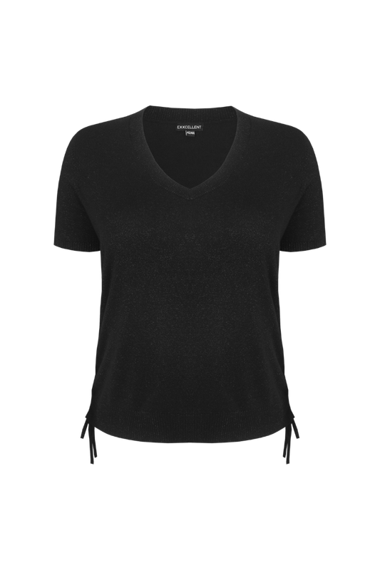 Exxcellent Isolda knit top Black 26NME01