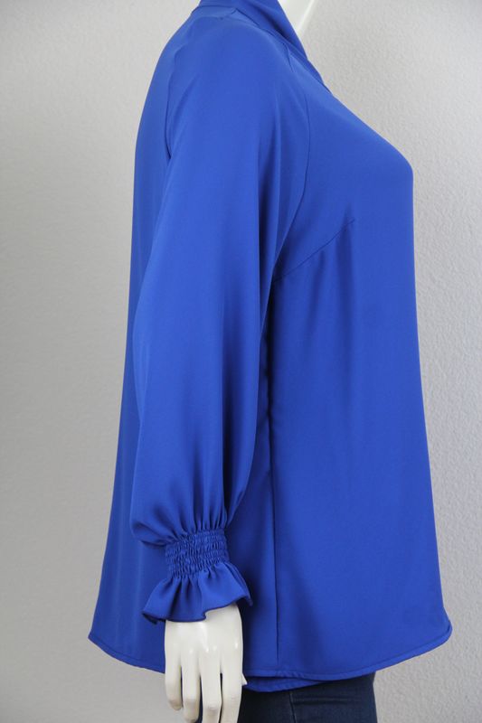 Only-M Tuniek LM met halsstrik en roezelman Kobalto 234.84DG
