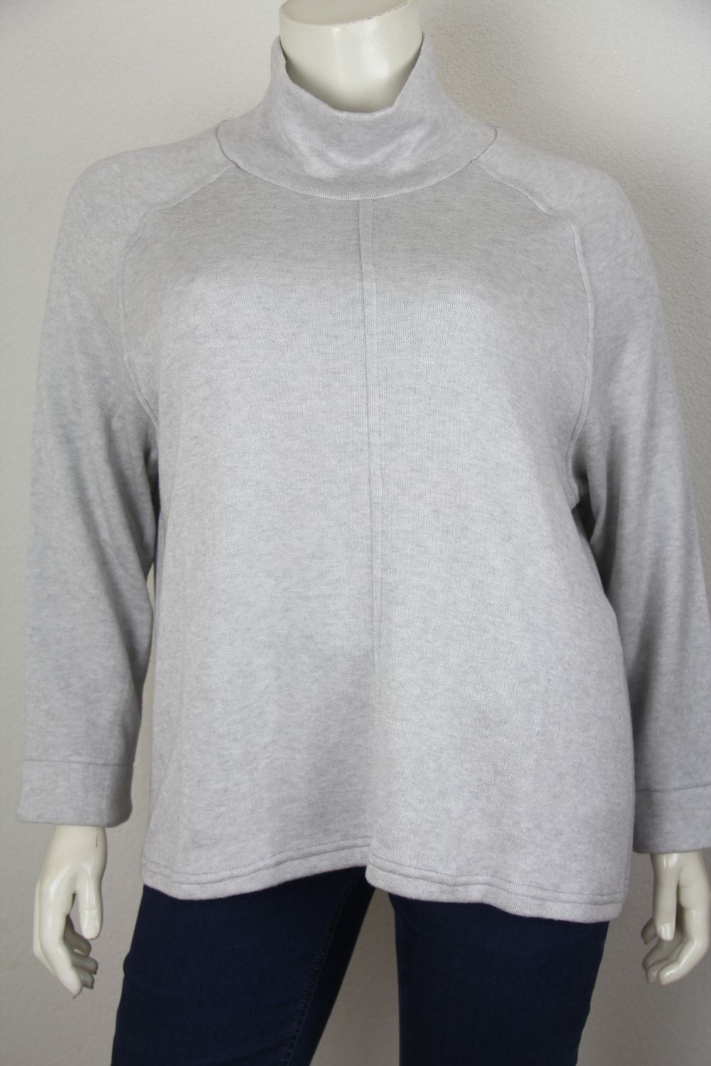 Only-M Shabby Pull Coll lang Ginger DG Grigio Sciaro 235.67DG
