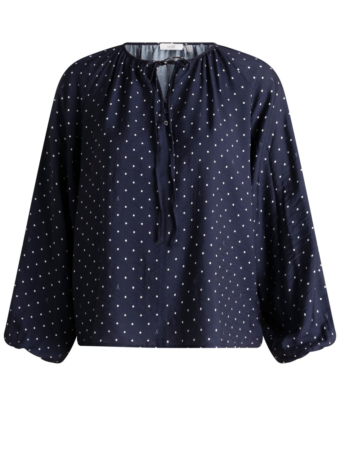 Yest Curve blouse  Dark Blue/Off white A006431
