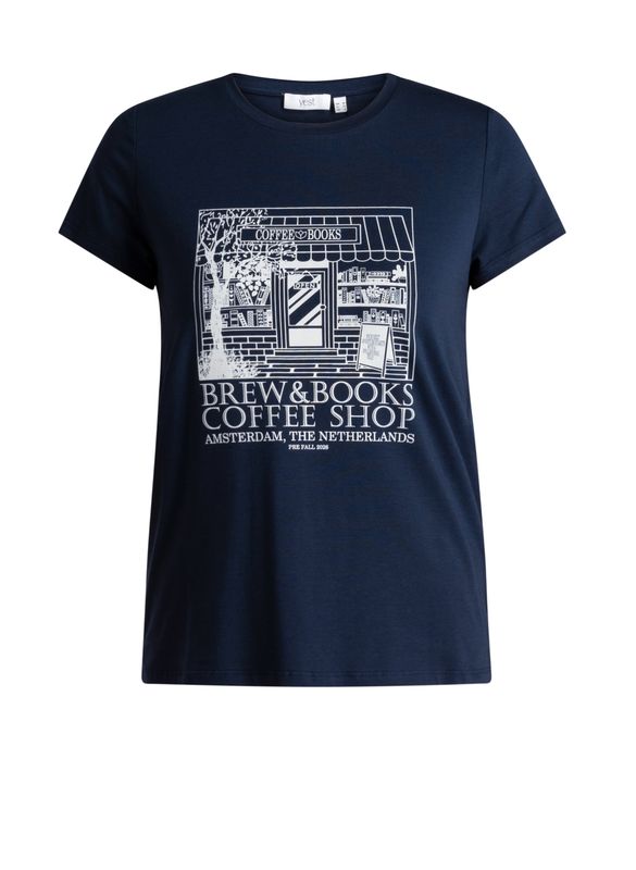 Yest Curve T-shirt Dark Blue A006422
