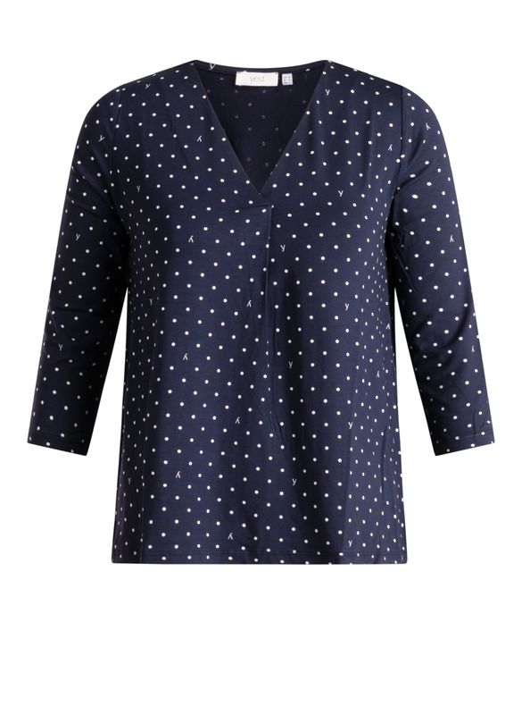 Yest Curve shirt Dark Blue/Off white A006708