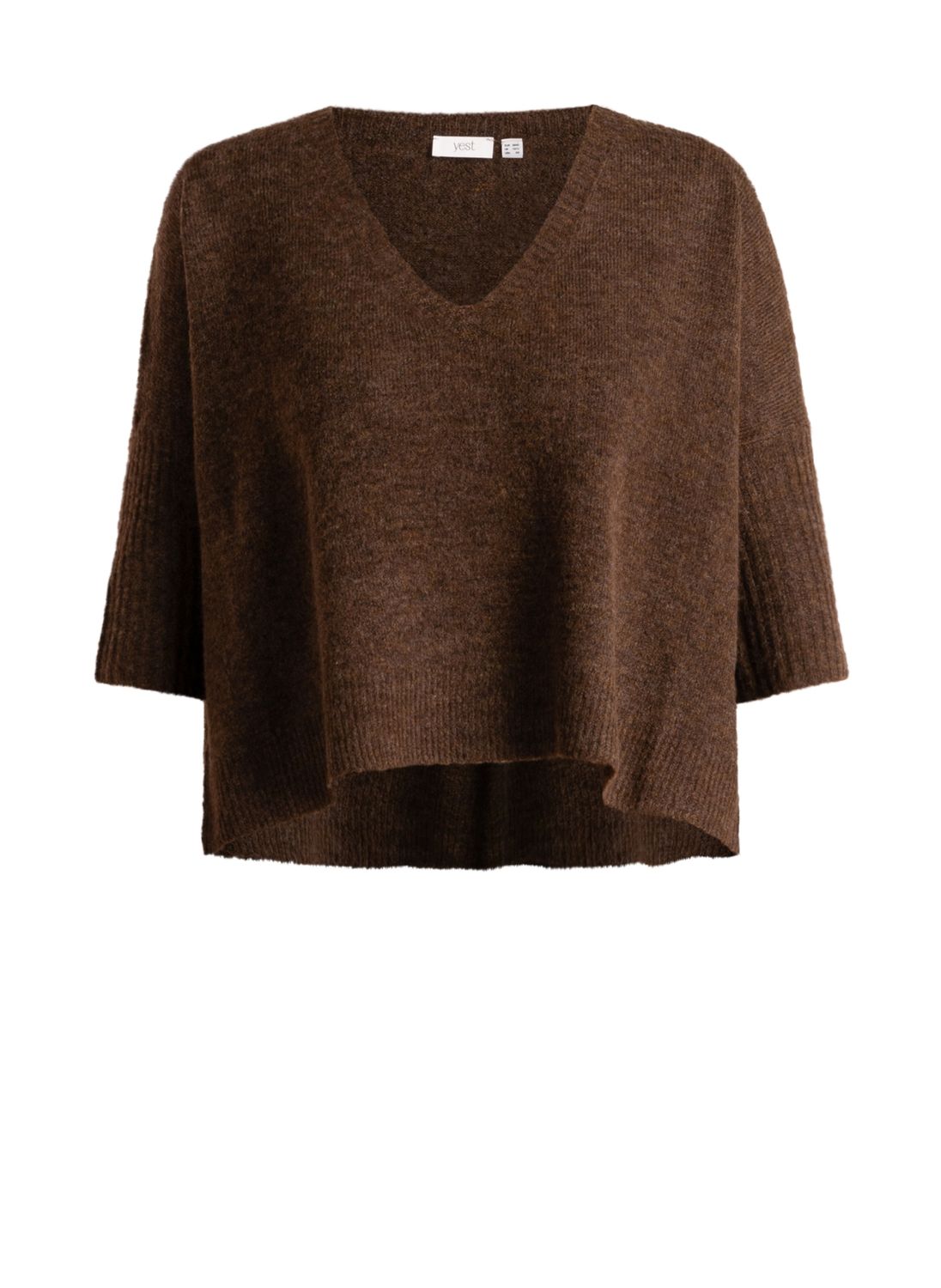 Yest Curve trui Mocca Brown/Melange A006702