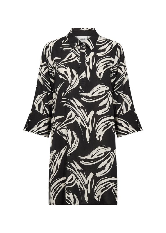 Wasabi Concept julietteAop3 tuniek Zwart Print w10906