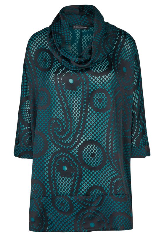 Doris Streich Bluse 1/1 Arm Petrol 250225