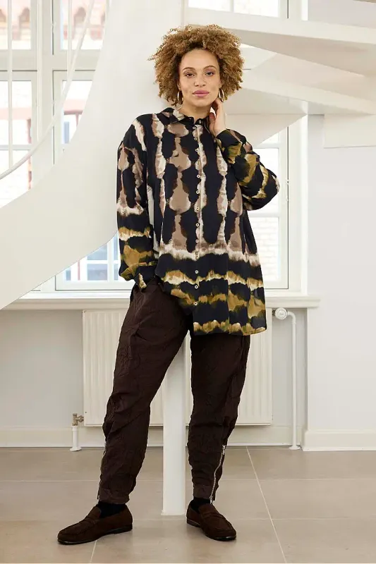 zhenzi Zh-Livia 1534 blouse Dark Olive 201534