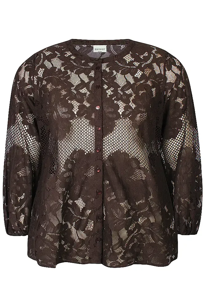 zhenzi Zh-Lidia 1524 blouse Chokolade 201524