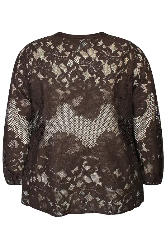 zhenzi Zh-Lidia 1524 blouse Chokolade 201524