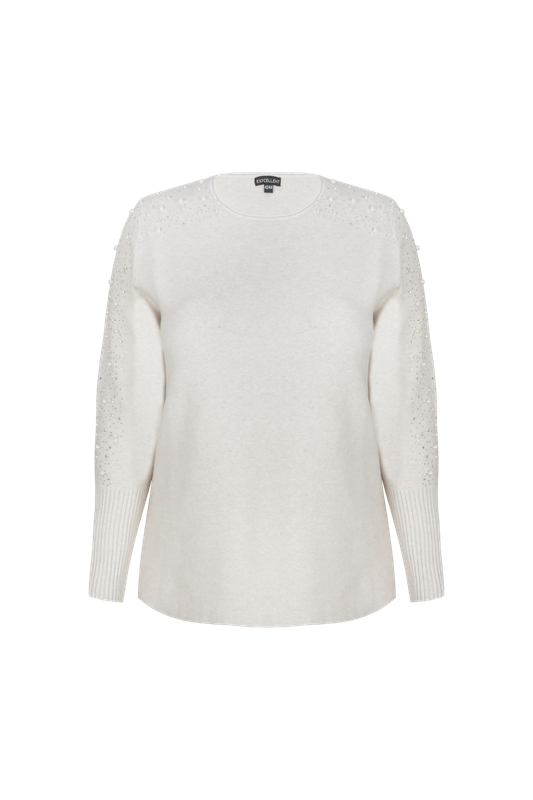 Exxcellent Kendra knit pullover Sand 26NME03