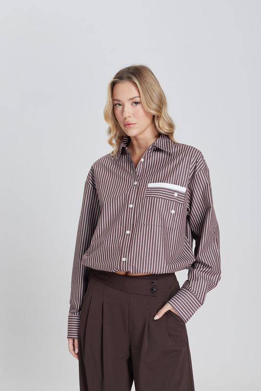 Phebe Jenny Blouse Bruin UB.263.L.103
