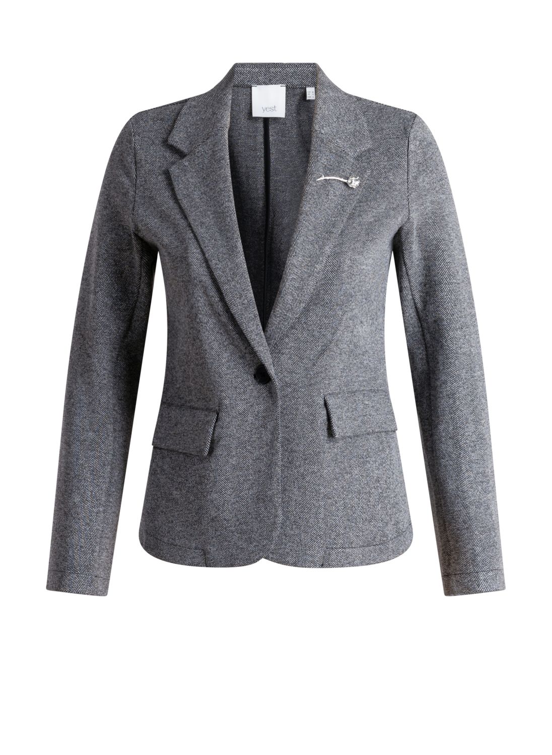 Yest Curve Deze blazer is uitgevoerd in een ver Dark Grey/Multi-Colo A006440
